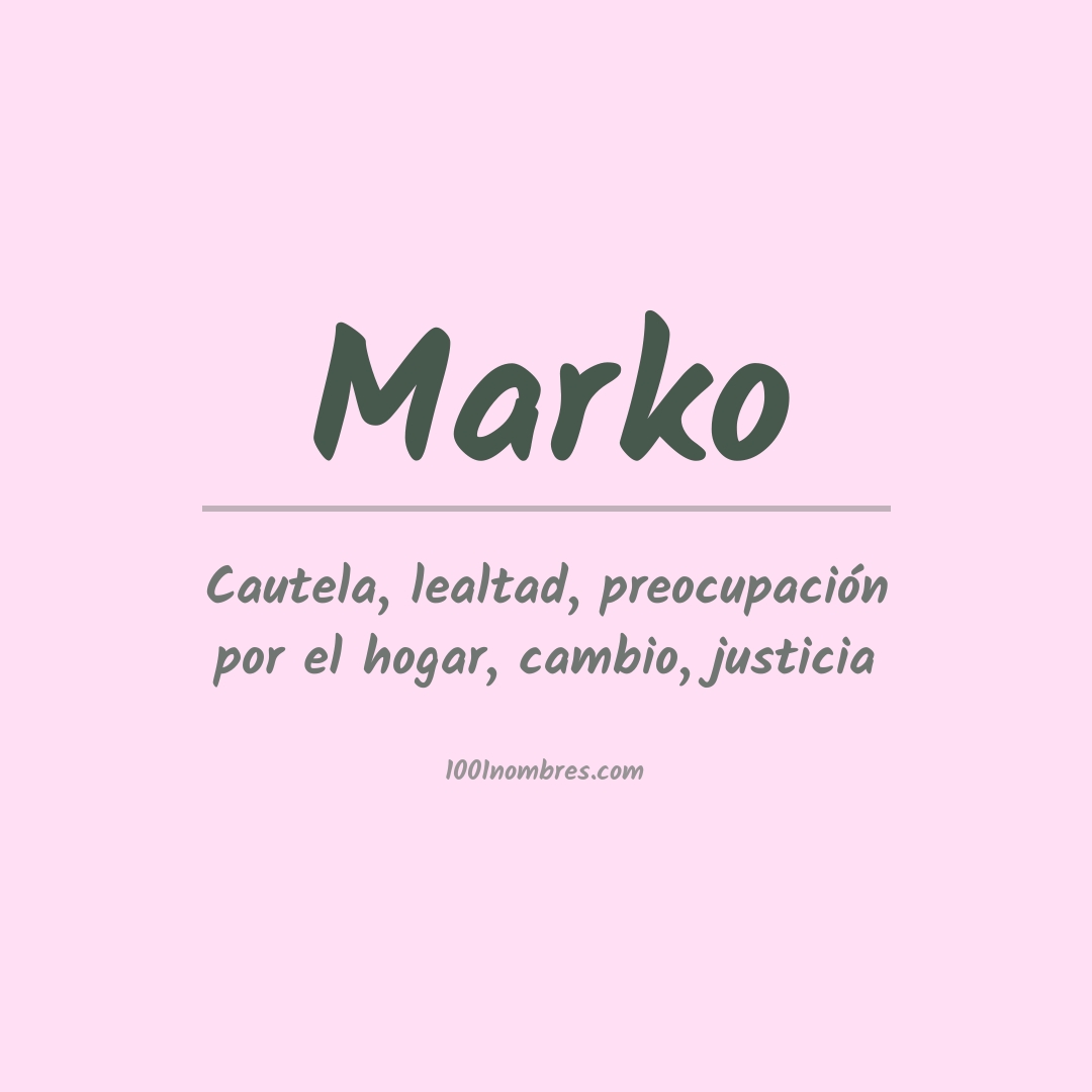 Significado del nombre Marko
