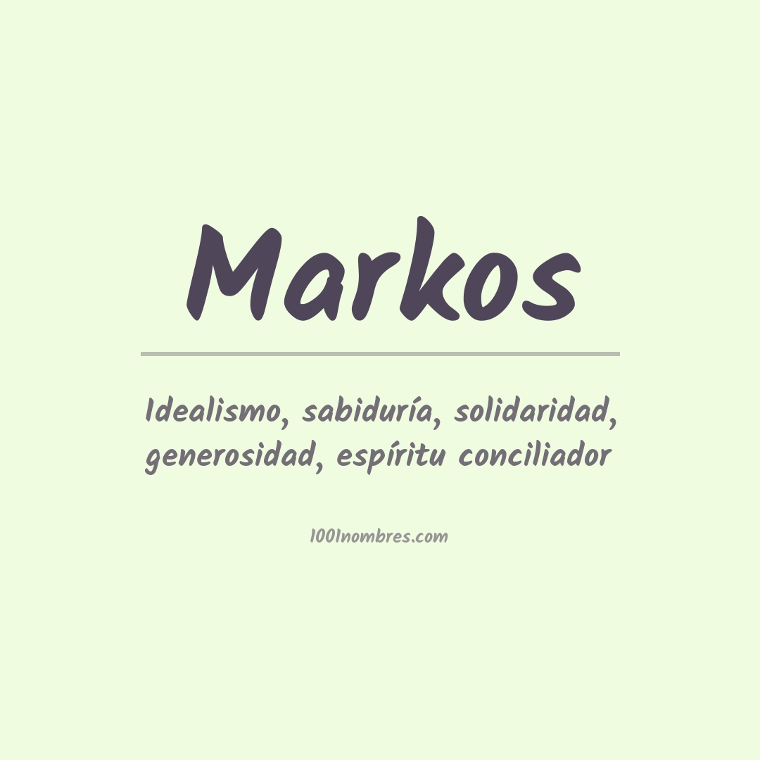 Significado del nombre Markos