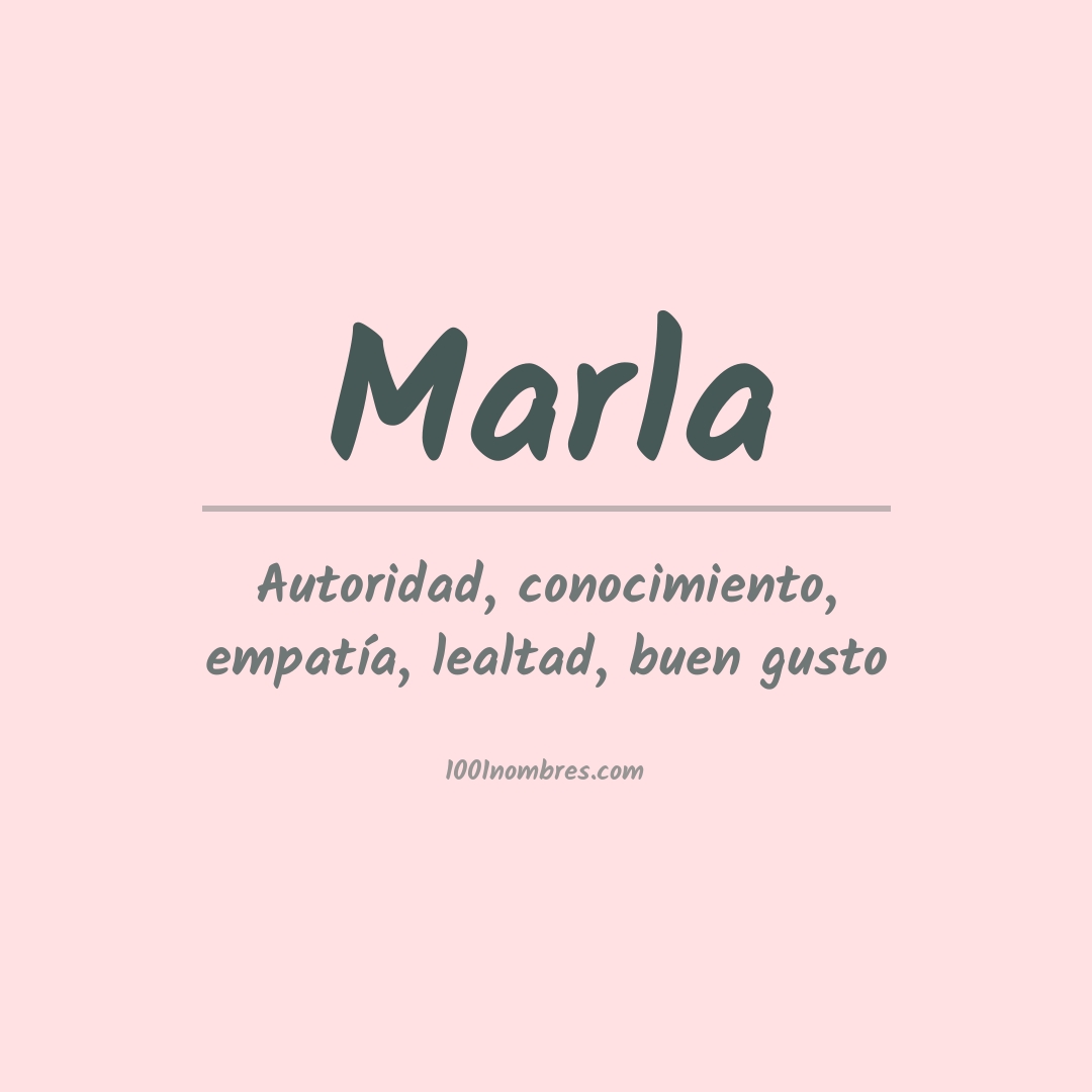 Significado del nombre Marla