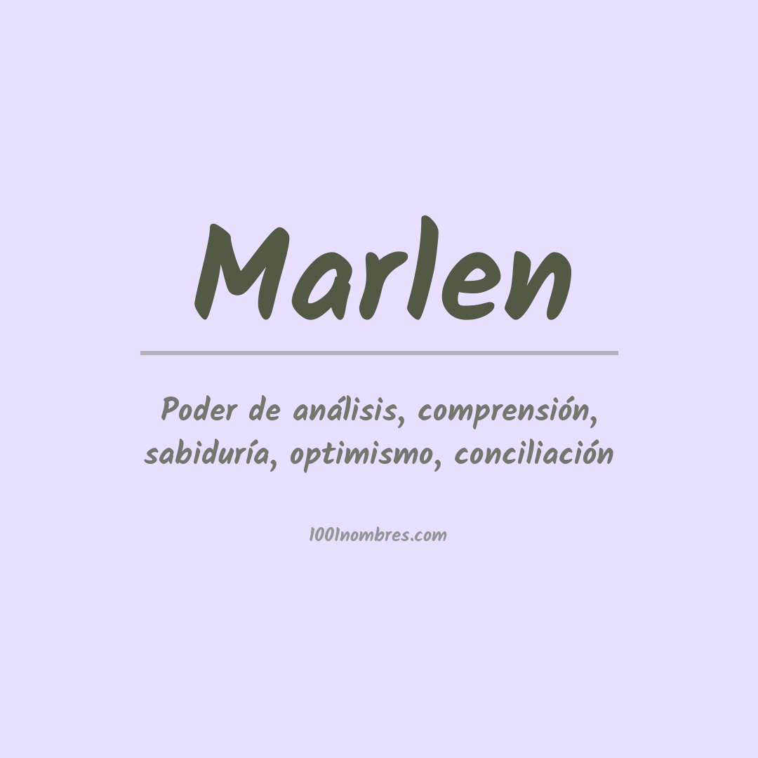 Significado del nombre Marlen