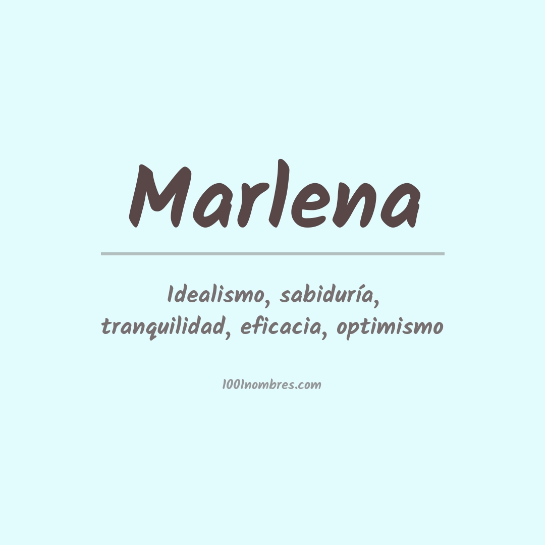 Significado del nombre Marlena