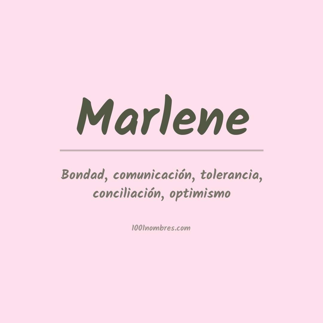 Significado del nombre Marlene