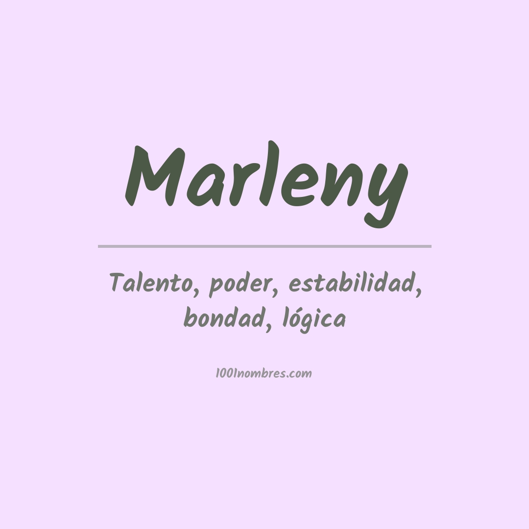 Significado del nombre Marleny