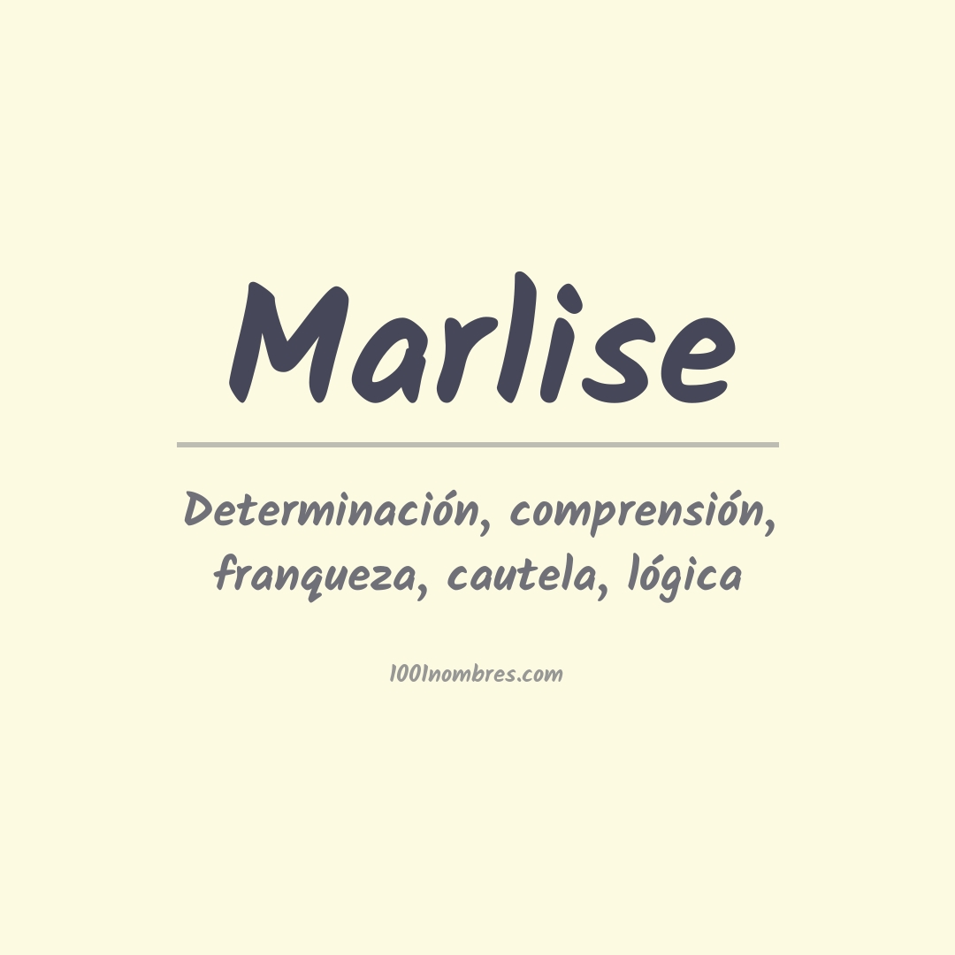 Significado del nombre Marlise