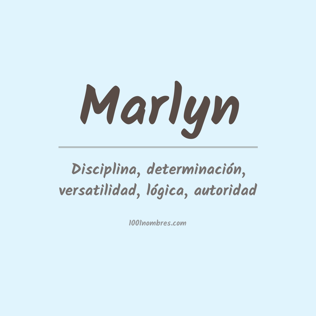 Significado del nombre Marlyn