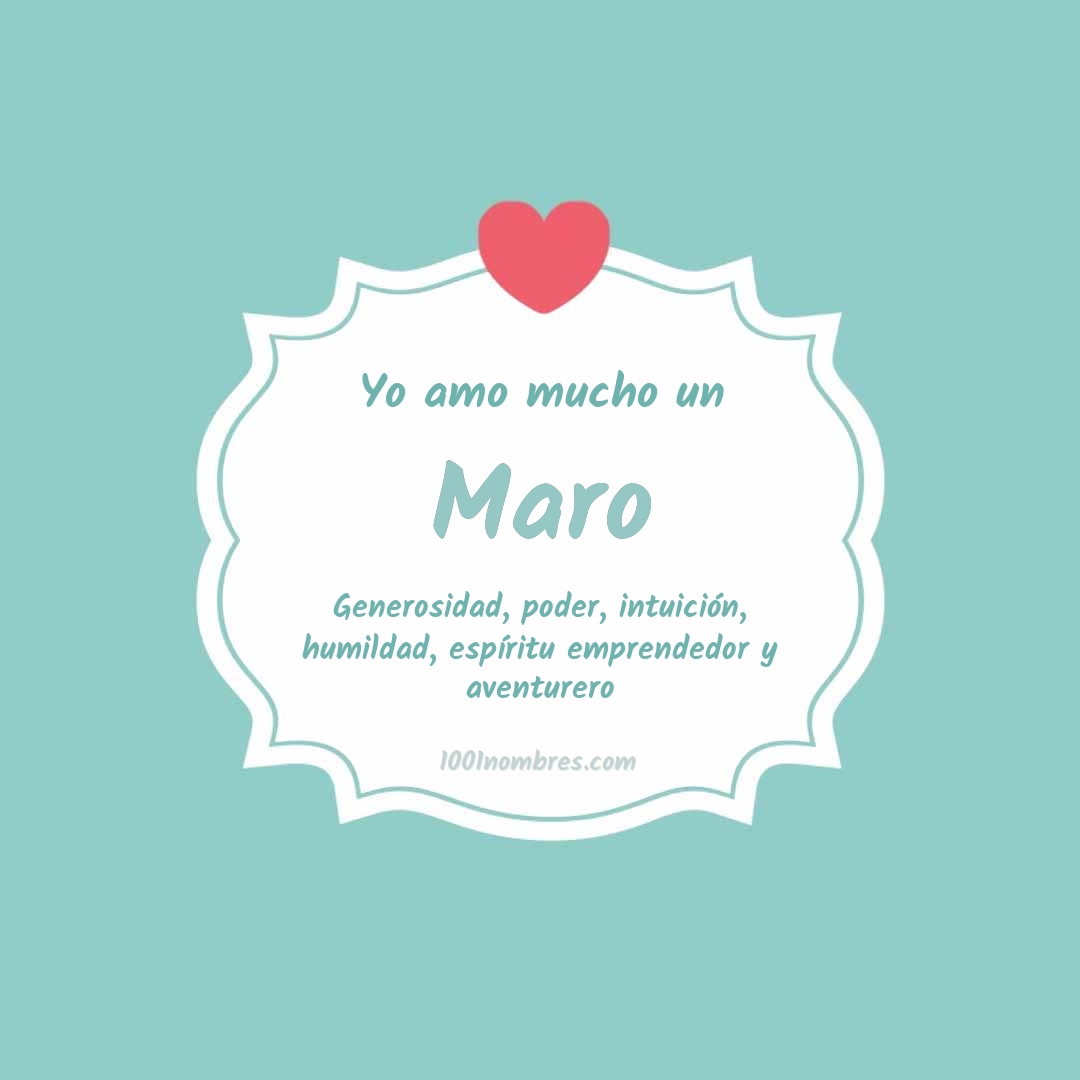 Yo amo mucho Maro