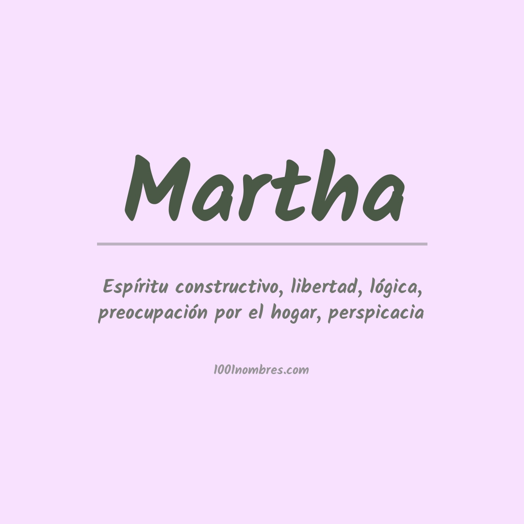 Significado del nombre Martha