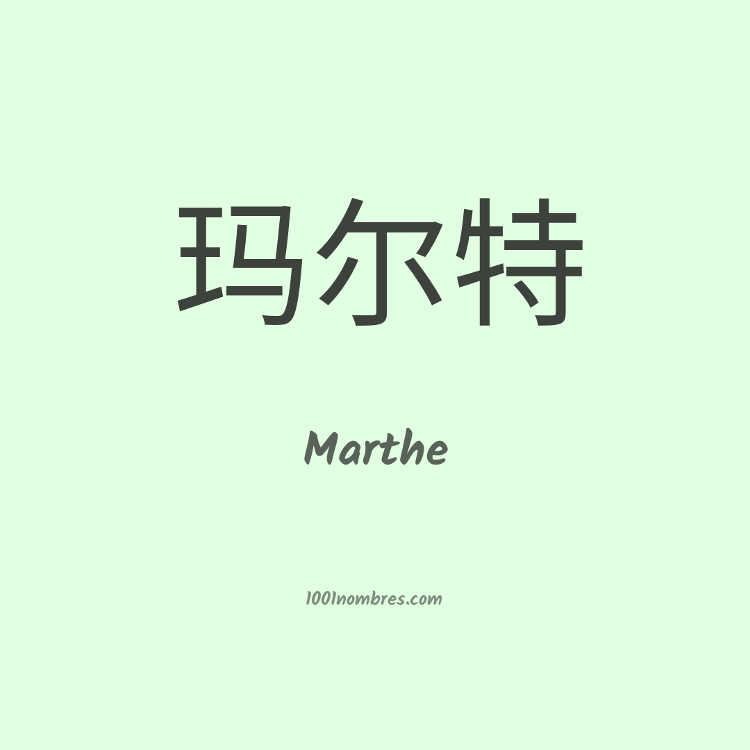 Marthe en chino