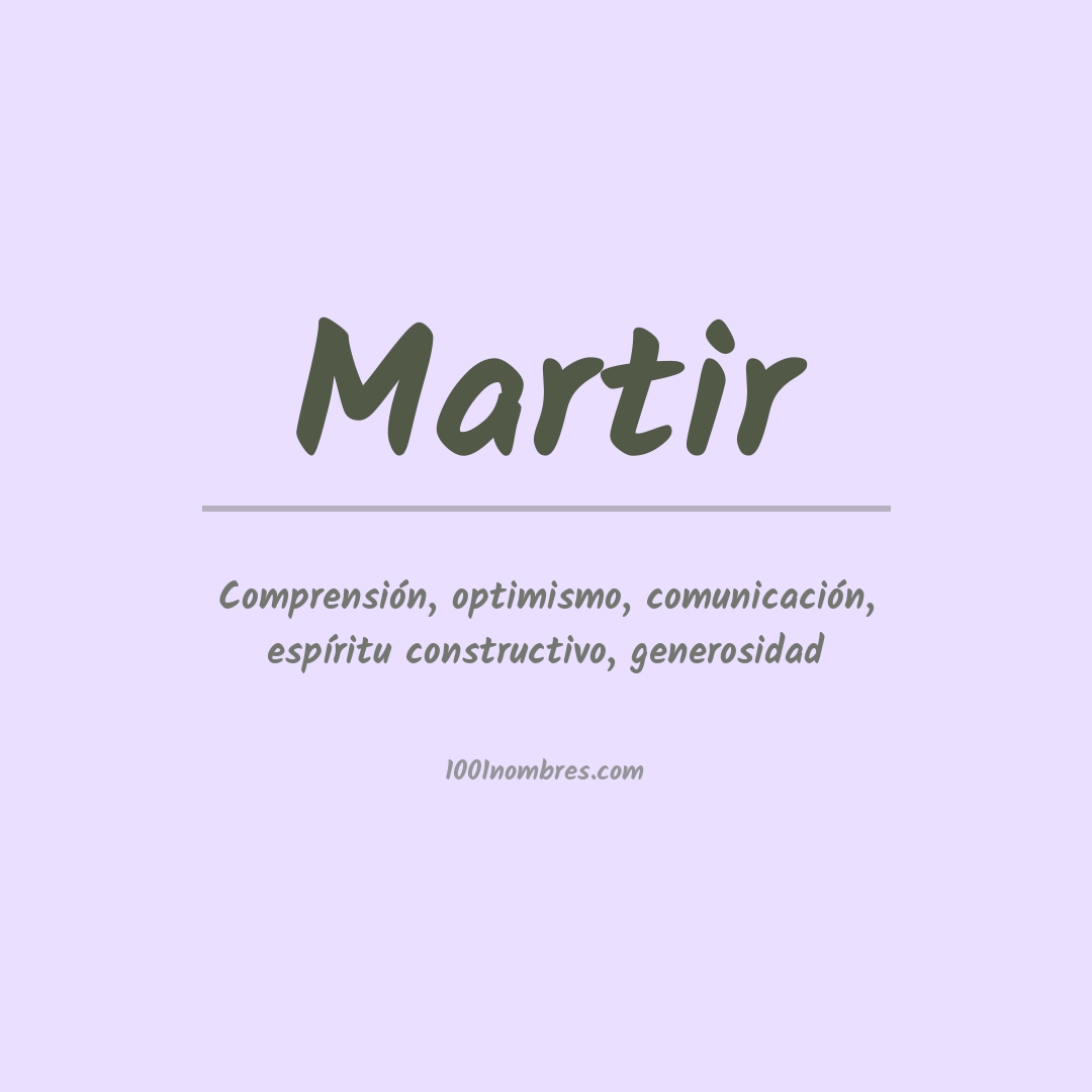 Significado del nombre Martir