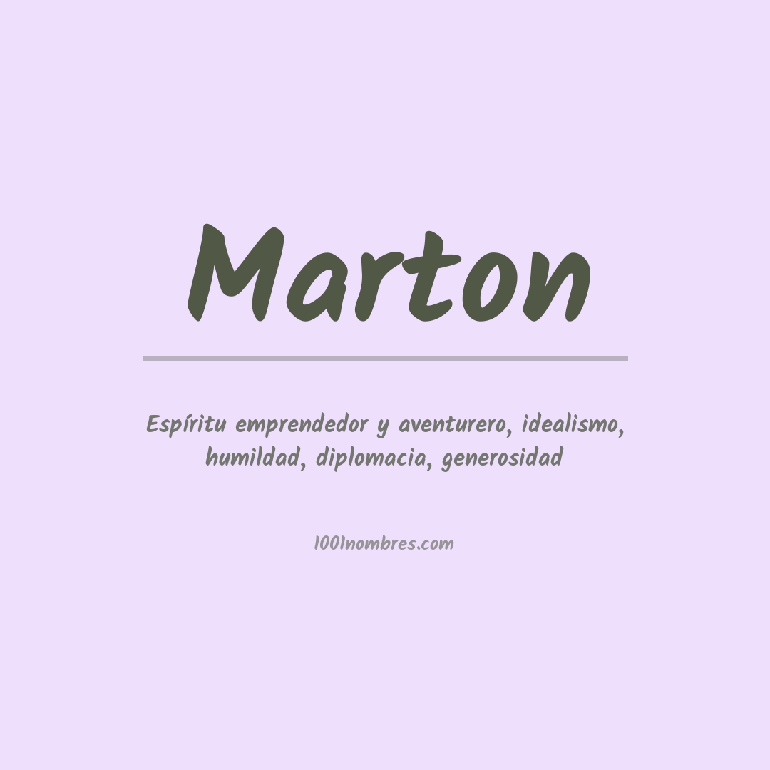 Significado del nombre Marton