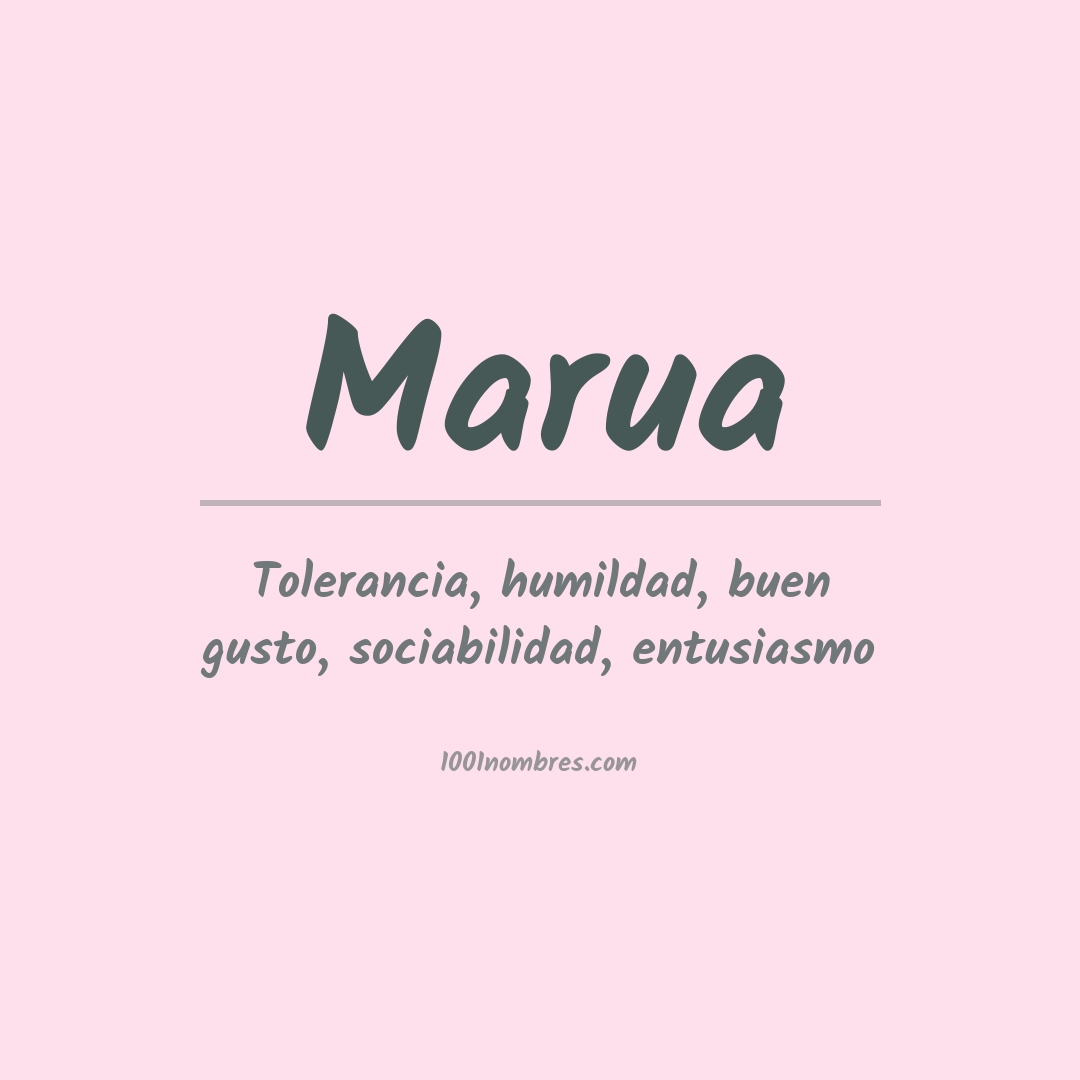 Significado del nombre Marua