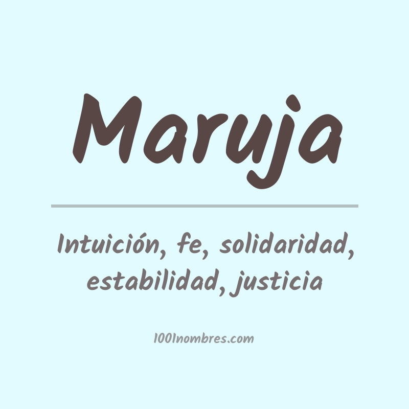 Significado del nombre Maruja