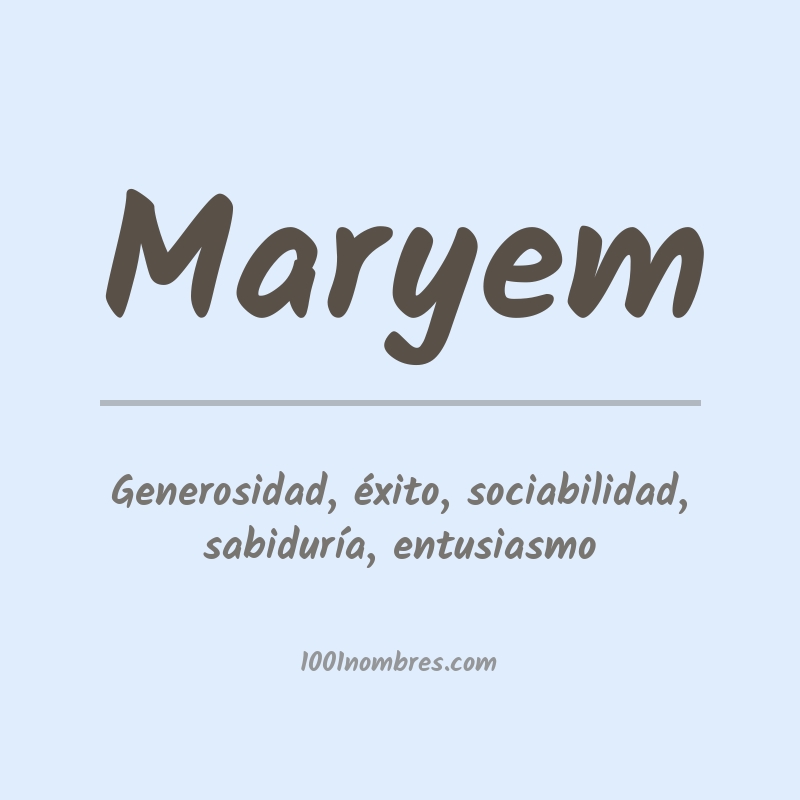 Significado del nombre Maryem