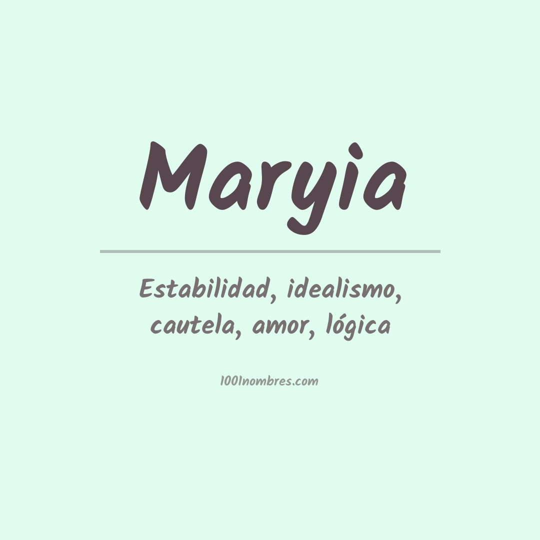Significado del nombre Maryia