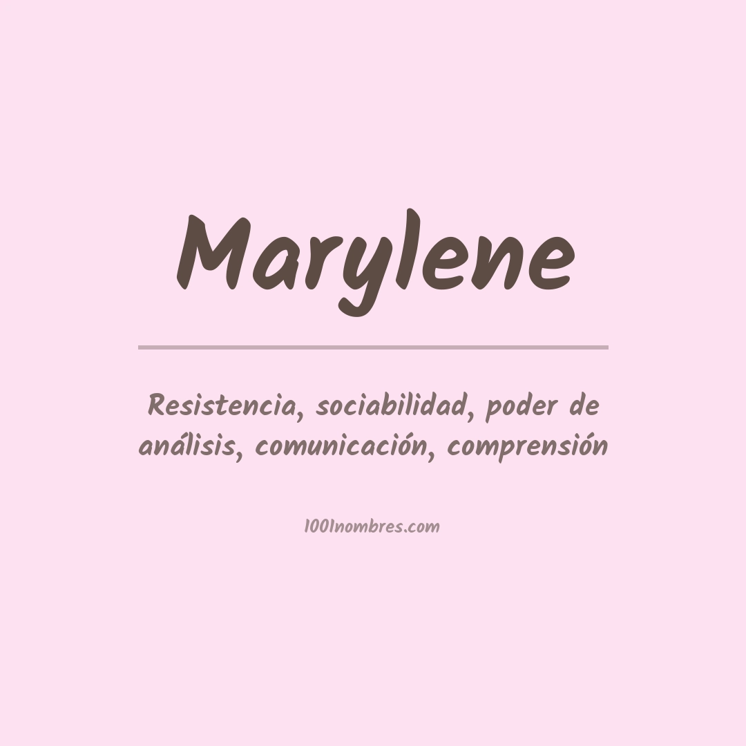 Significado del nombre Marylene