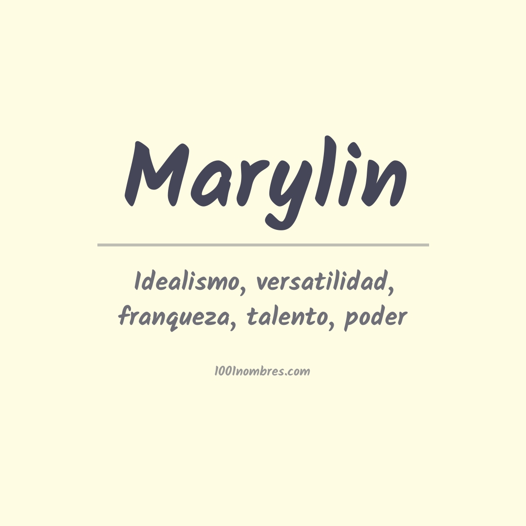 Significado del nombre Marylin