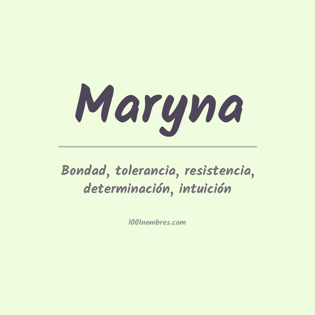 Significado del nombre Maryna