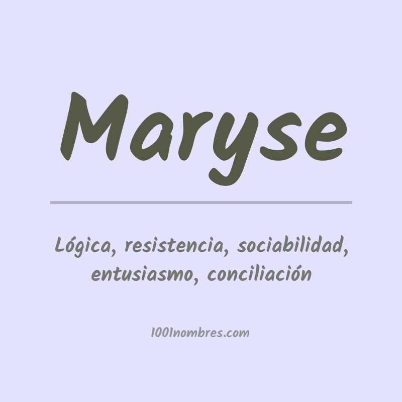 Significado del nombre Maryse