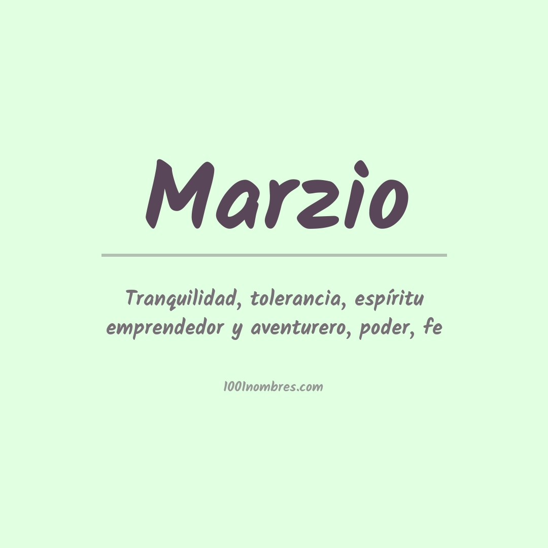 Significado del nombre Marzio Significado del nombre Marzio