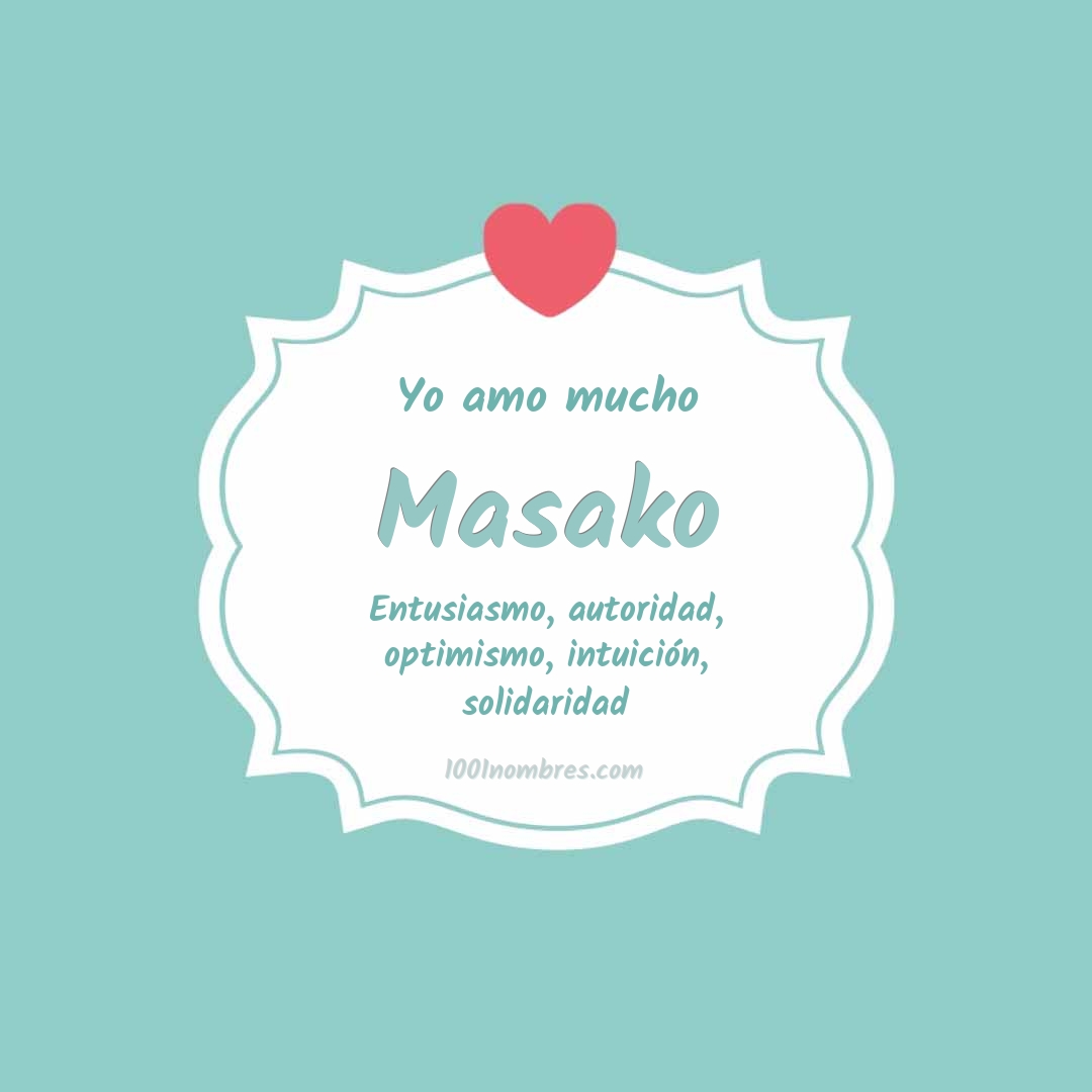Yo amo mucho Masako
