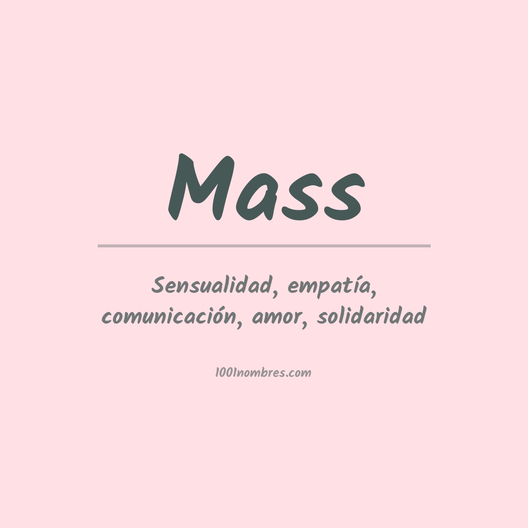 Significado del nombre Mass