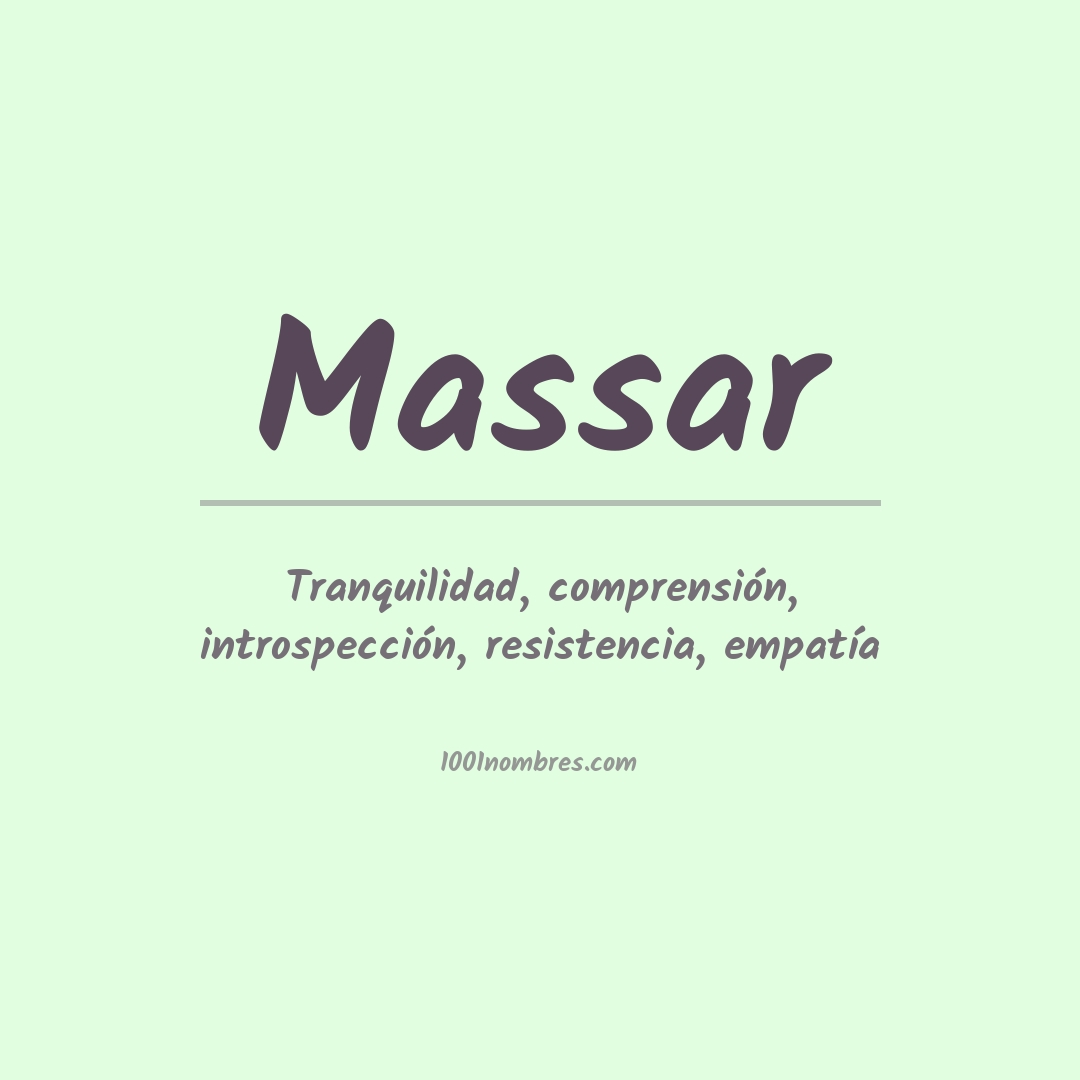 Significado del nombre Massar