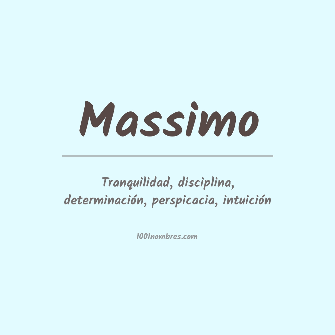 Significado del nombre Massimo