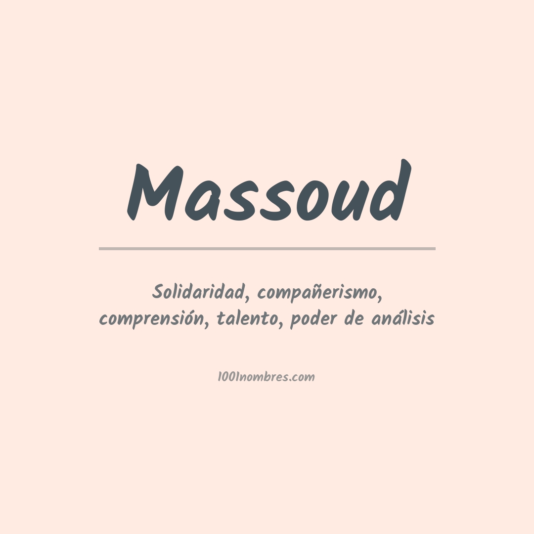 Significado del nombre Massoud