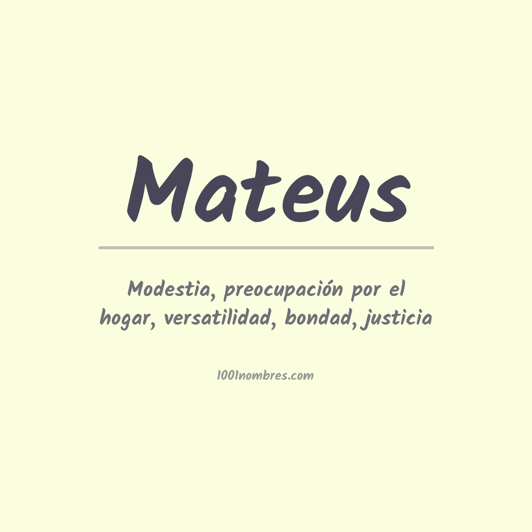 Significado del nombre Mateus