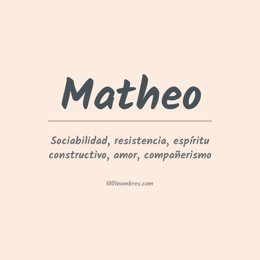 Significado del nombre Matheo