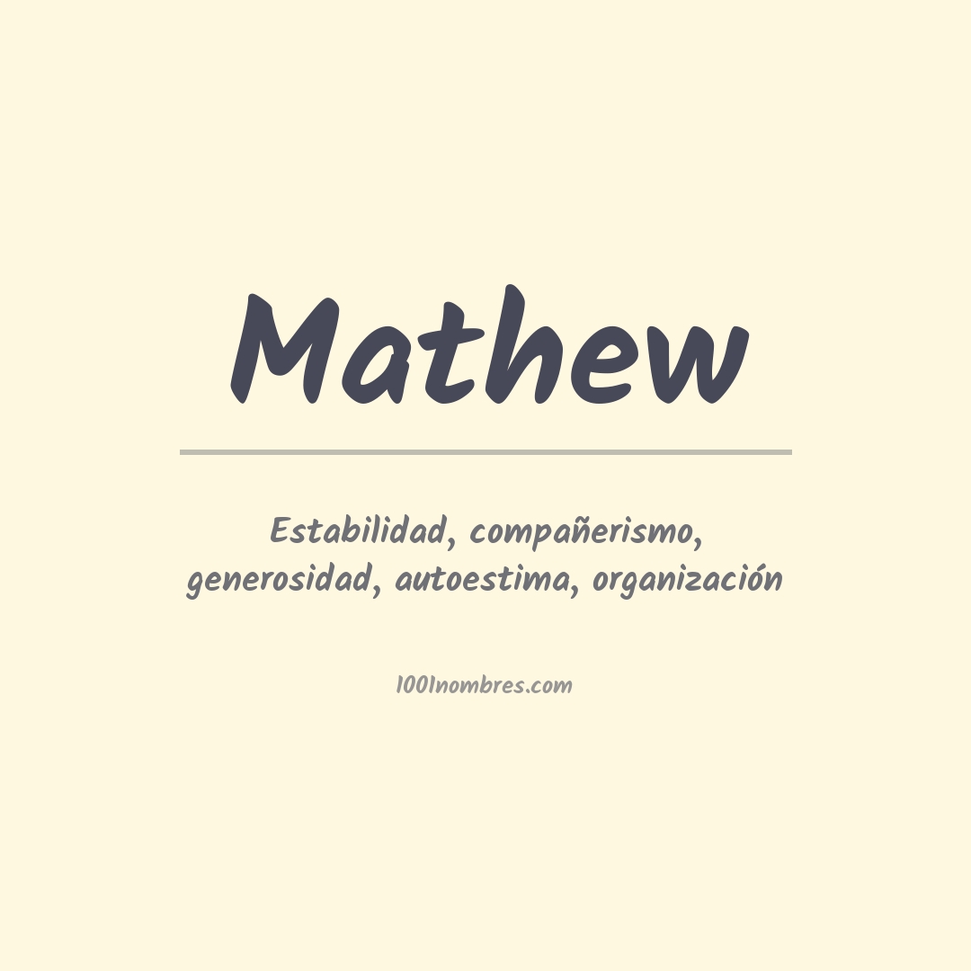 Significado del nombre Mathew