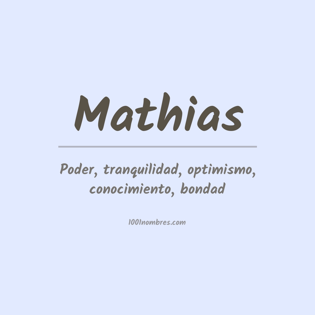 Significado del nombre Mathias