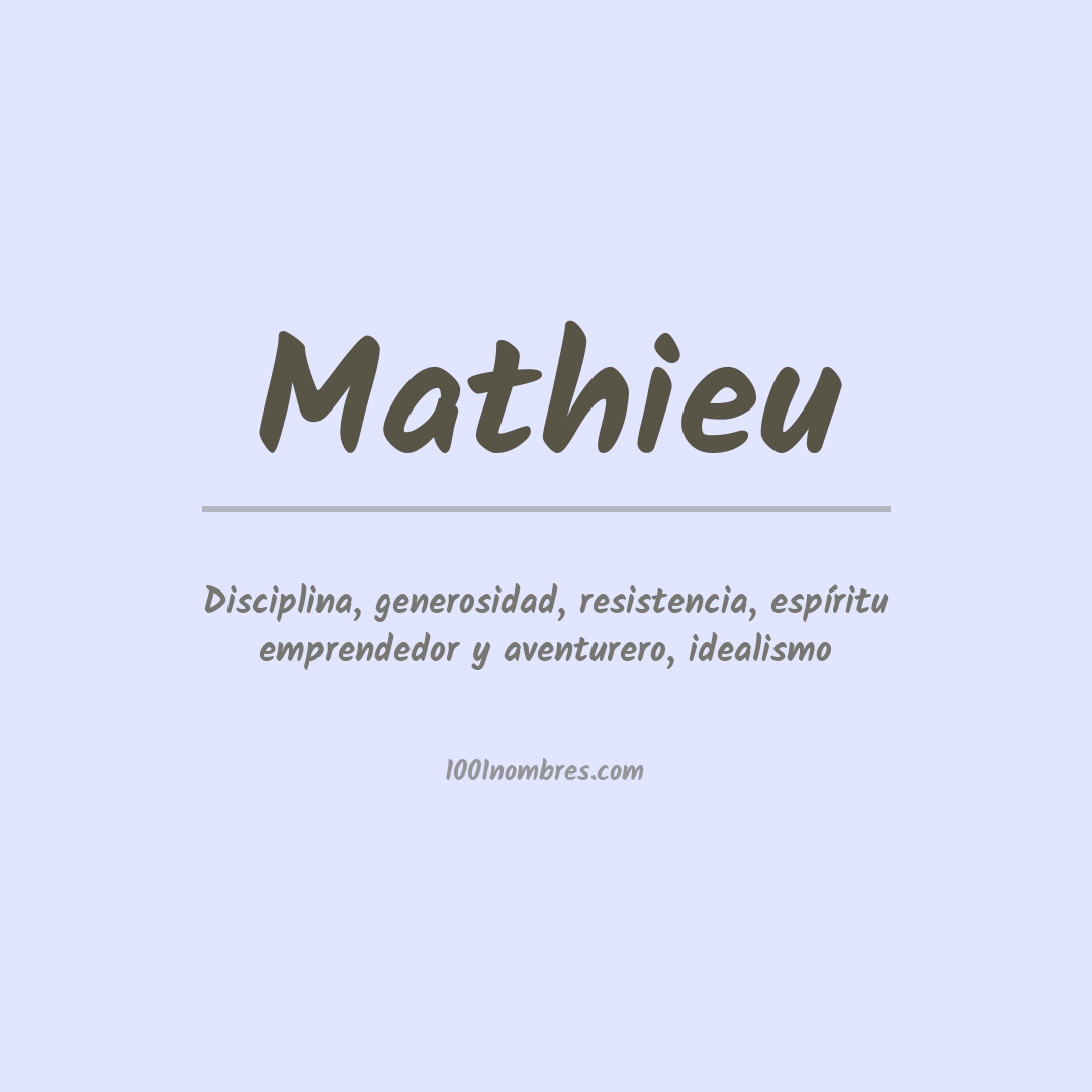 Significado del nombre Mathieu