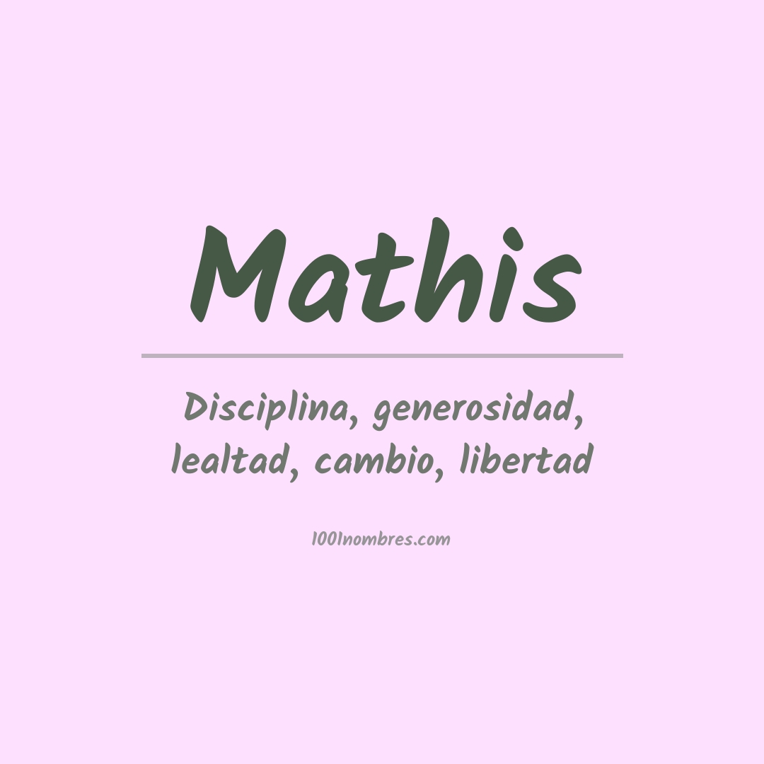 Significado del nombre Mathis