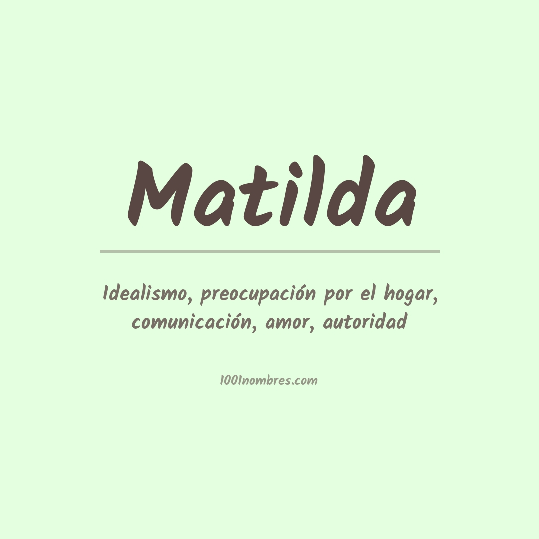 Significado del nombre Matilda