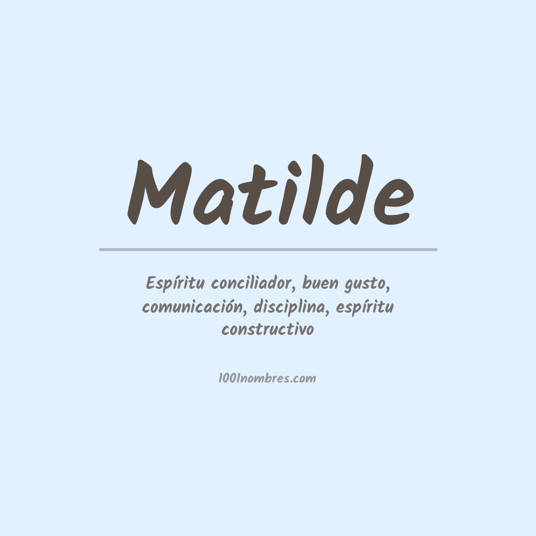 Significado del nombre Matilde