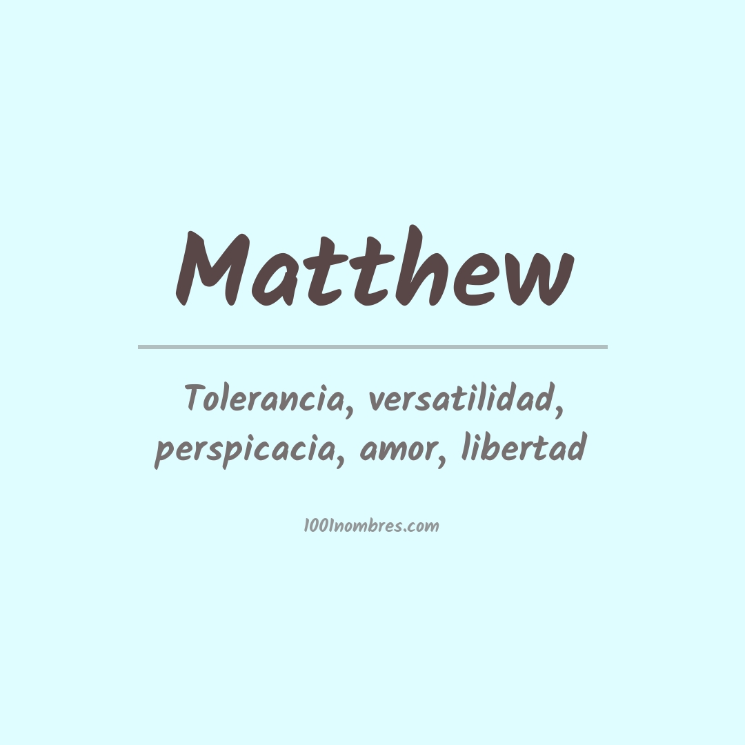 Significado del nombre Matthew