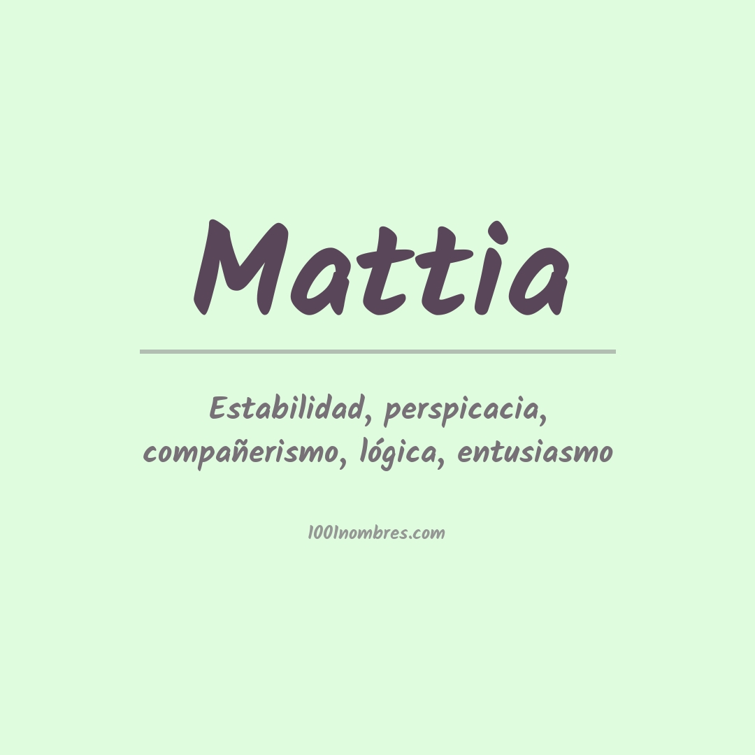 Significado del nombre Mattia