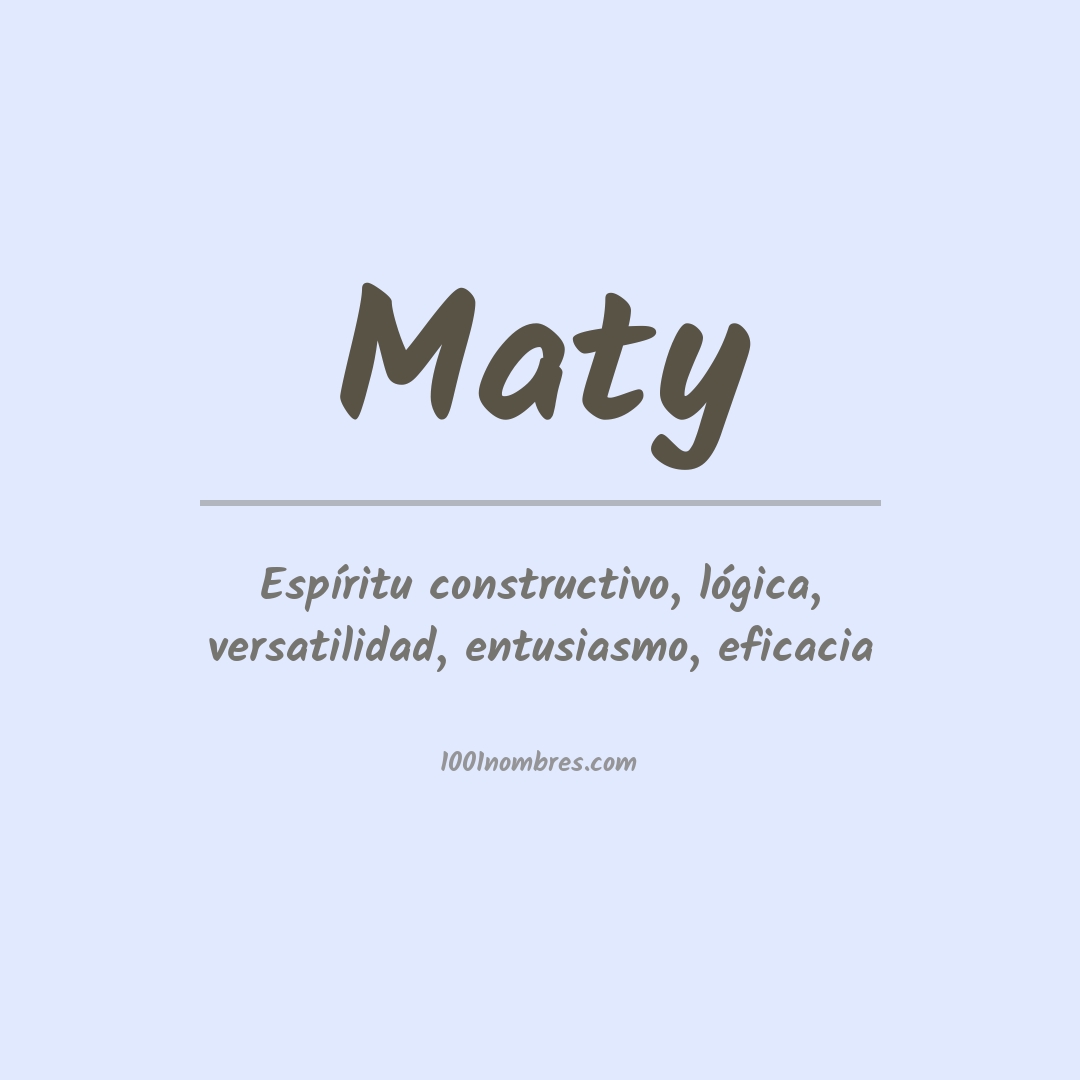 Significado del nombre Maty