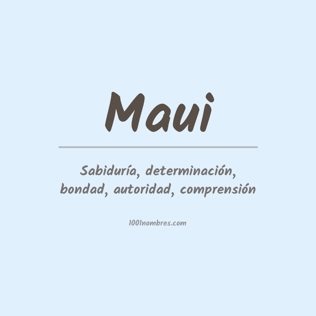 Significado del nombre Maui