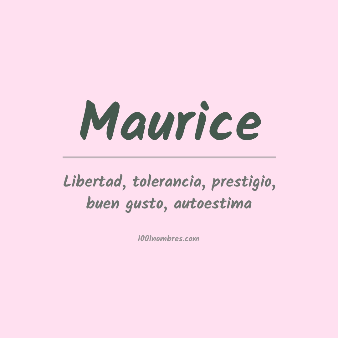 Significado del nombre Maurice