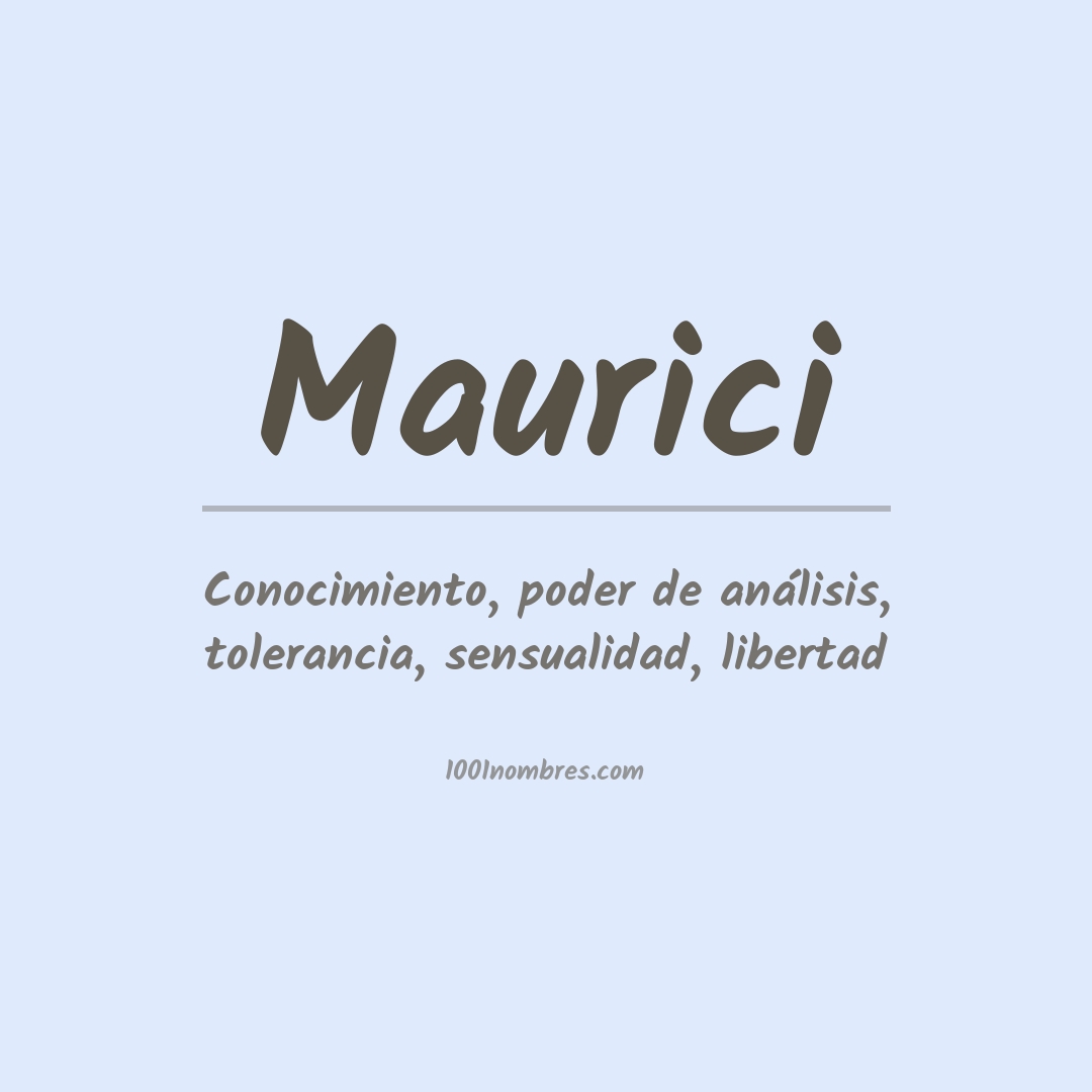 Significado del nombre Maurici