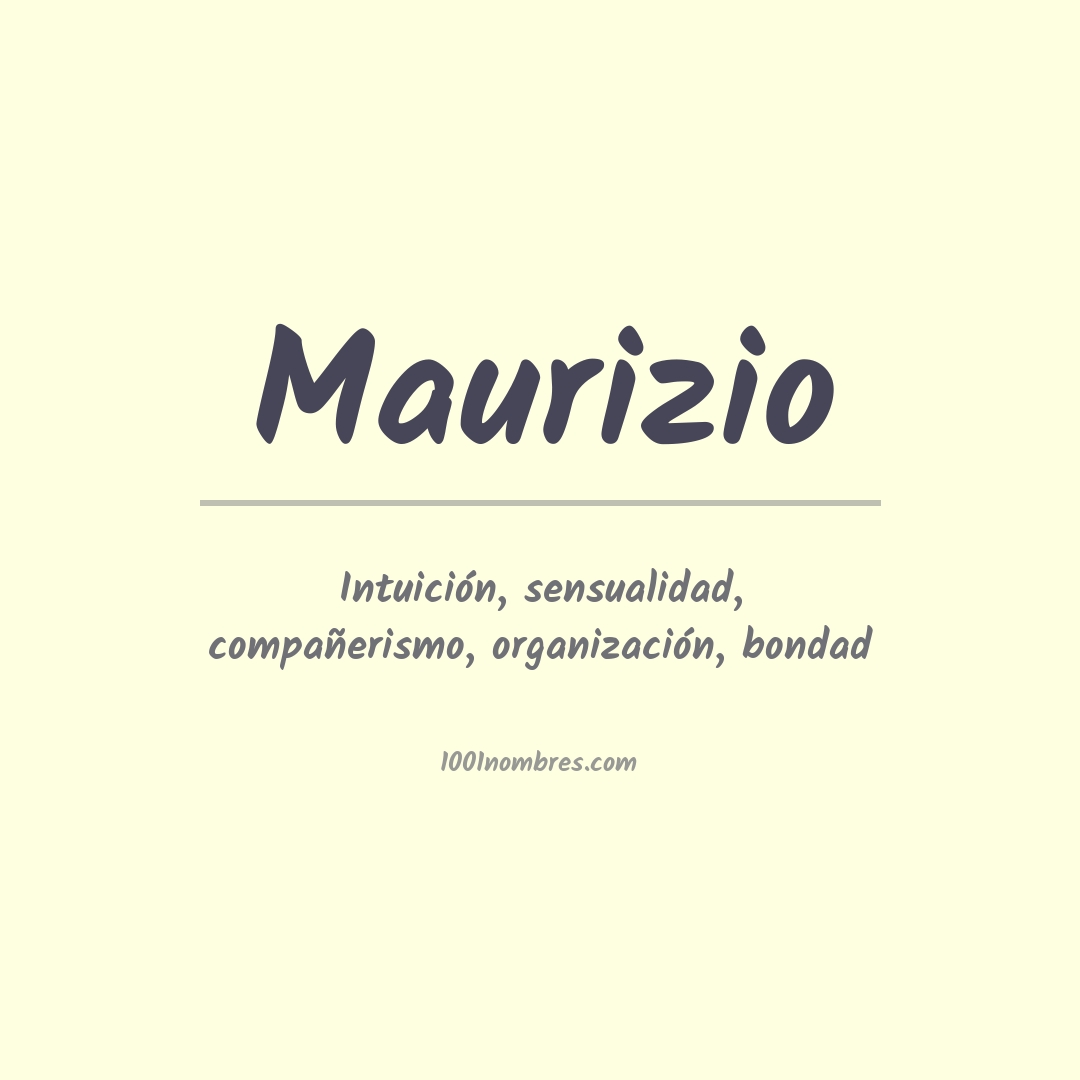 Significado del nombre Maurizio