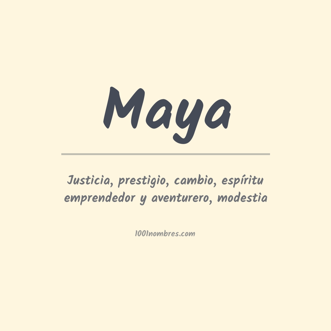 Significado del nombre Maya