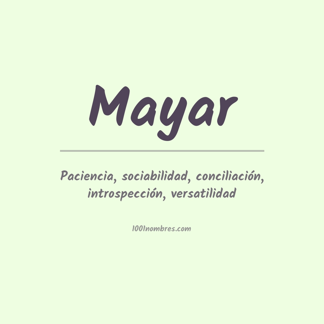Significado del nombre Mayar