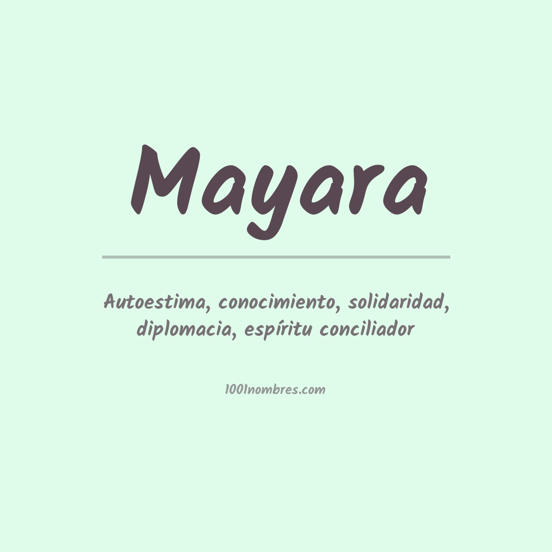 Significado del nombre Mayara