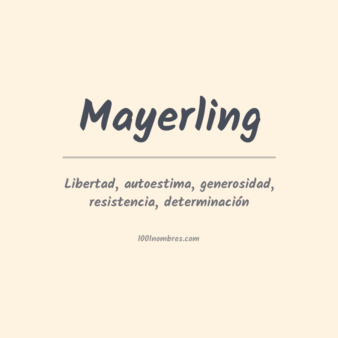 Significado del nombre Mayerling