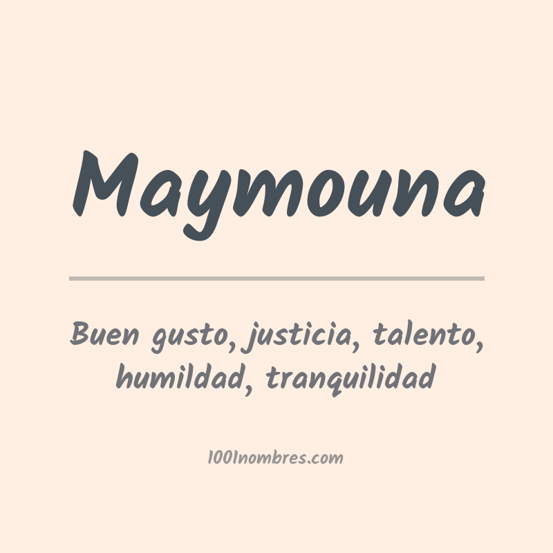 Significado del nombre Maymouna Significado del nombre Maymouna