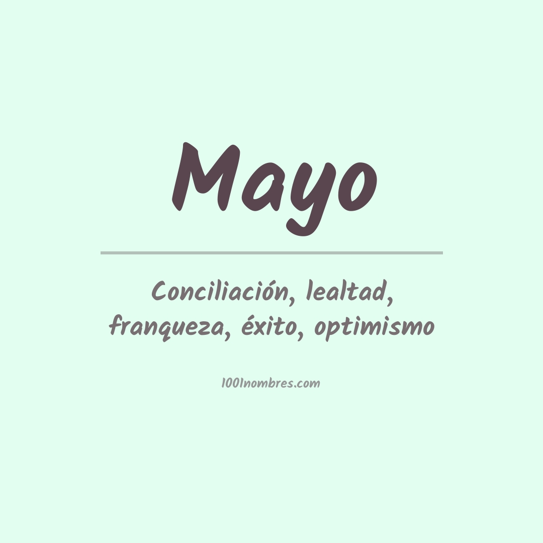 Significado del nombre Mayo