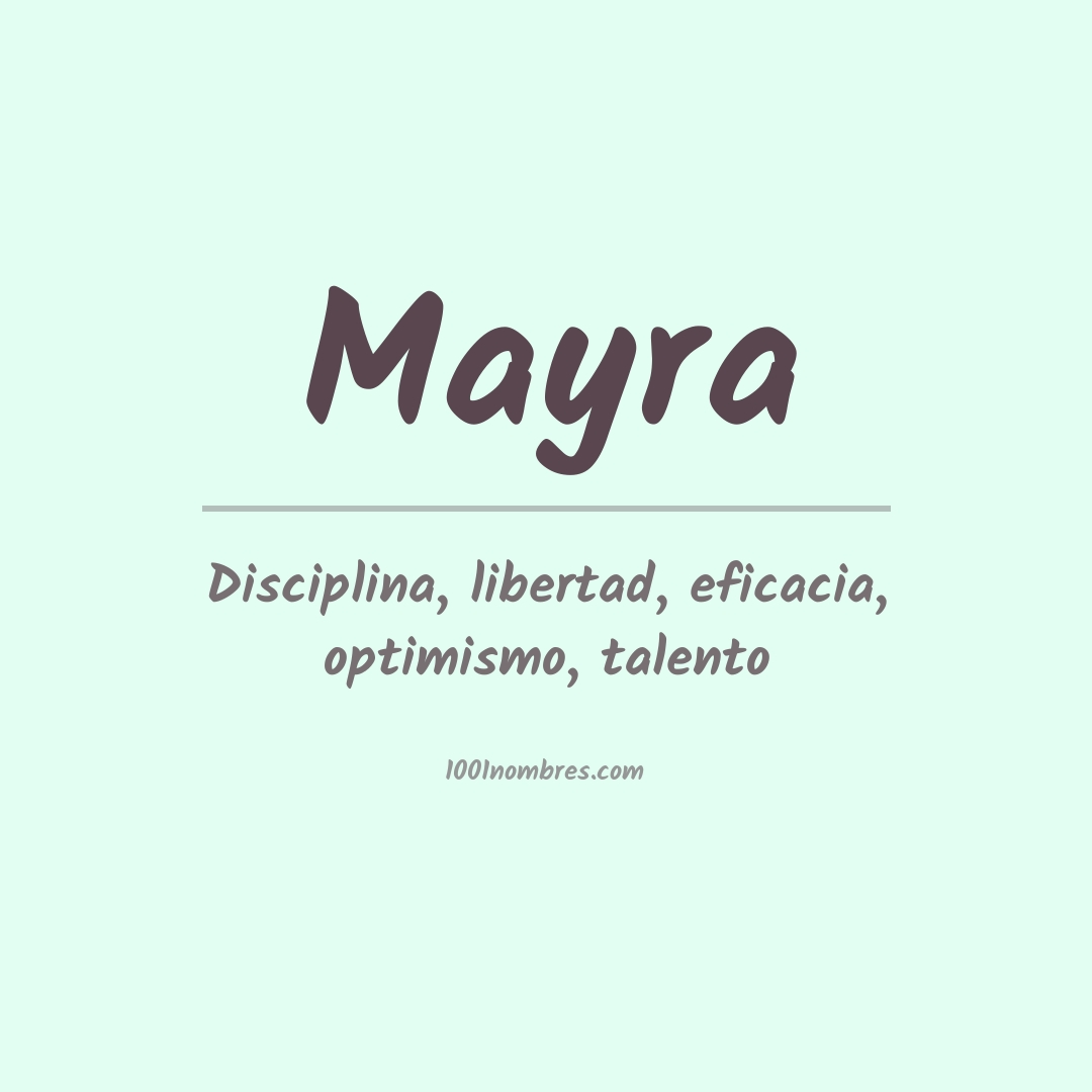 Significado del nombre Mayra